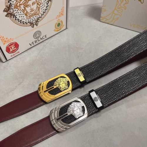 品名 Versace.范思哲 材质 原单牛皮腰带 百分百头层牛皮腰带保证真皮 24K纯钢扣 专柜原单品质 做工精细 时尚大牌 送人自用首选 包装 请认准如图专柜