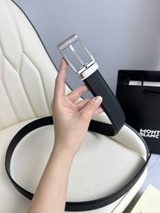 特 Montblanc万宝龙 宽3.5Cm 采用头层牛皮 精品针式扣头 自由裁剪商务休闲