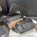 Coach 蔻驰 Edge 拼色腰包 男士斜挎包 胸包 经典Logo搭配原厂工艺材质 休闲百搭 实物拍摄 原厂原版面料 配送防尘袋 折叠礼盒 15 X 25 C