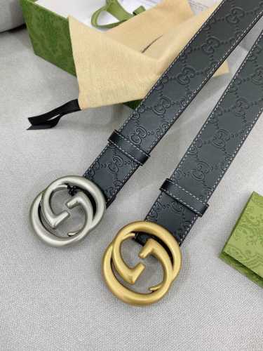 Gucci.古驰 全套包装 3.8Cm 专柜正品1:1完美复刻. 原版带身, 搭配精品扣，触感厚实，印花图案清晰.