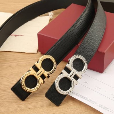 特 菲拉格慕Ferragamo3.8宽精品不锈钢钢扣挂扣，搭配意大利双面进口头层牛皮，可自行选择搭配，全套包装，精品版扣系列
