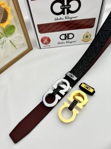 品名：菲拉格幕 原单 材质：原单牛皮腰带 百分百头层牛皮腰带保证真皮，24K纯钢扣，专柜原单品质、做工精细，时尚大牌，送人自用首选 包装： 请认准如图专柜包装赠