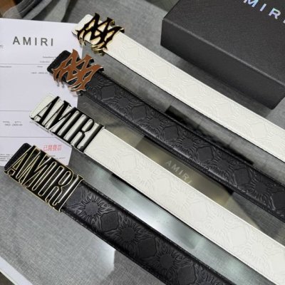 爱美丽Amiri最新网红爆款双面牛皮皮带配原装盒专柜同步3.8宽新款上市了，原版牛皮，搭配钢扣，优雅，大方用的方便。谢谢你转载。