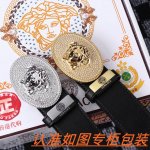 男士腰带：范思哲··原单· 男士皮带：百分百头层牛皮，保证真皮。24K纯钢扣双面可用专柜同等质量， 送人自用首选 包装： 请认准如图专柜包装，赠