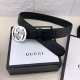配全套包装盒 Gucci 3.8Cm 带身双面采用进口头层牛皮压时尚古驰大G印花 搭配经典款Gg互扣式抛光铜金属扣头