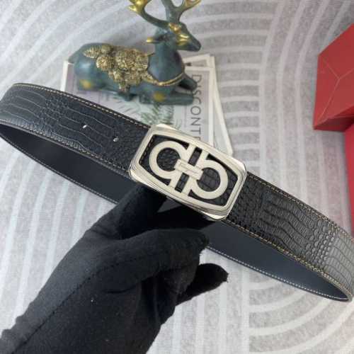 菲拉格慕 特种皮腰带系列 ，原厂五金精品不锈钢扣，手感柔软舒适 宽3.8Cm。