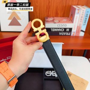 1带1扣 1带2扣 菲拉F家 双扣版 1带2扣 正版开模 此款腰带双面采用原厂牛皮带身，精密电镀标志性五金搭扣 对版专柜。3.5Cm 如需木盒40