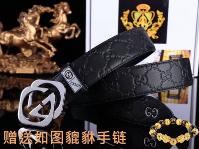 皮带：古奇.Gu Cci原单 腰带：认准如图专柜包装，赠送打孔器 材料：百分百头层牛皮，保证真皮。24K纯钢扣Gg花纹系列专柜同等质量， 送人自用首选 包装：