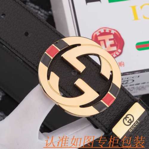 品名：古奇皮带gu...Cci原单腰带 材料：百分百头层牛皮腰带，保证真皮皮带，专柜原单品质、做工精细，送人自用首选 包装： 请认准如图专柜包装，赠送打孔器，银