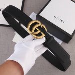 宽度3.8Cm Gucci 手掌纹双面头层、采用精挑细选进口顶级牛皮，手感柔软细腻！商务既有时尚