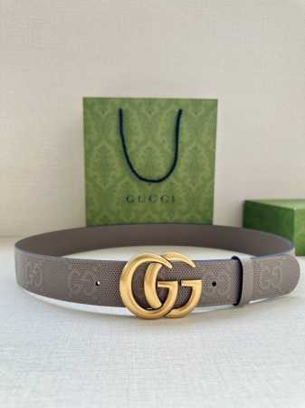 特 宽度4.0Cm Gucci 这款单品将品牌的过去与未来贯通在一起，以现代风格的全新设计诠释了经典设计元素。Guccio Gucci字母交织图案巧妙融入纹理和 - 点击图像关闭