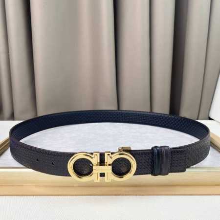 男士菲拉格慕 柔软细腻 百搭大方 宽3.5Cm 可裁剪款式 官网同步 商务休闲均可使用 - 点击图像关闭