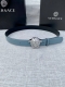 宽度：3.0Cm 范思哲 此平纹腰带饰有标志性的Versace美杜莎头像扣，彰显品牌格调。是一款精美的衣橱必备单品。秀场同款！