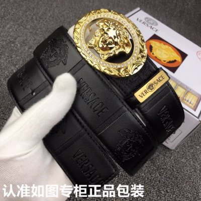 品牌：Versace.范思哲镶钻 型号：原单！请认准如图专柜包装 等级：意大利进口百分百头层牛皮，范思哲.Versace，世界著名奢侈品品牌，美人头经典之作，进