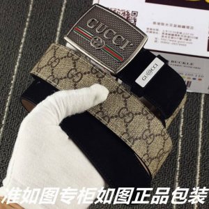 品名：古奇.Gu Cci原单 型号：认准如图专柜包装，赠送打孔器材料：百分百头层牛皮，保证真皮。24K纯钢扣，复古做旧工艺Gg红绿布系列专柜同等质量， 送人自用