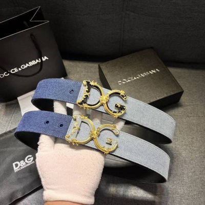 Dg，宽4.0Cm Dolce&Gabbana 新款 真空电镀金属徽标搭扣搭扣下方设有点扣 无镍搭扣与配件，采用织布面料搭配进口头层牛皮内里。