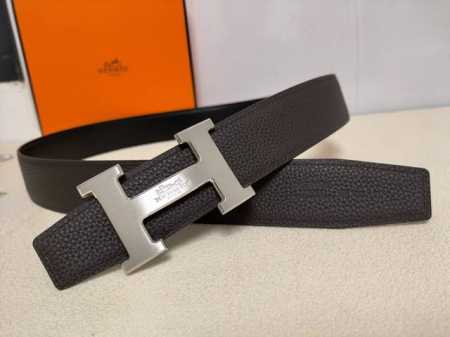 Hermes.爱马仕 官网同步 宽度38Mm 原版荔枝搭带身搭配原版精品钢扣，男装的经典搭配，可双面使用完美配饰！ - 点击图像关闭