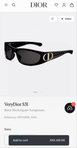Dior 迪*奥新款太阳镜 高版本 Model Verydior S3F Size 61口15-130