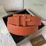 Tom Ford 汤姆福特。新品高端双面小牛皮，简约商务男士腰带，4.0Cm宽，双面使用，配原版包装