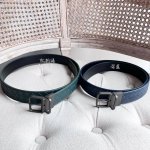 特 Bv 最新款男士编织腰带 双面用 纯手工Intreccio小格子编织 双面意大利小牛皮搭配枪色可旋转针扣 宽度35Mm 颜色: 松柏绿