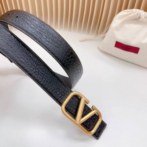 特 4.0Cm 华伦天奴官网新款，双面头层牛皮皮料，长度：85.90.95.100.105.110欧，精品铜五金扣带钢印原版开模定制庆祝]
