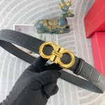 菲拉格慕 特种皮腰带自动带系列 ，原厂五金精品不锈钢扣，手感柔软舒适 宽3.5Cm。