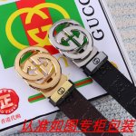 品名：古奇.Gu...Cci自动带 材料：百分百头层牛皮，保证真皮。24K纯钢扣双面可用专柜同等质量， 送人自用首选 包装： 请认准如图专柜包装，赠送打孔器，银