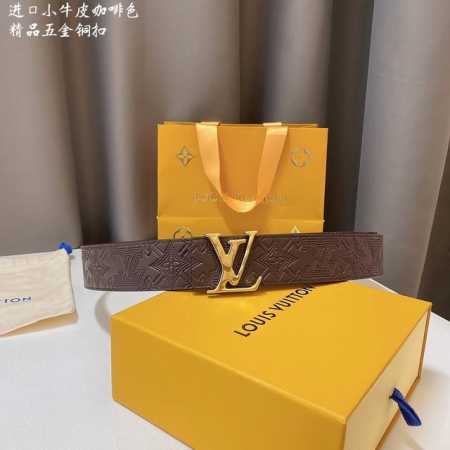 Lv路易威登 官网同步 宽度4.0Cm 精品扣 搭配设计 用了精品电镀五金 工艺精湛 双面进口小牛皮 - 点击图像关闭