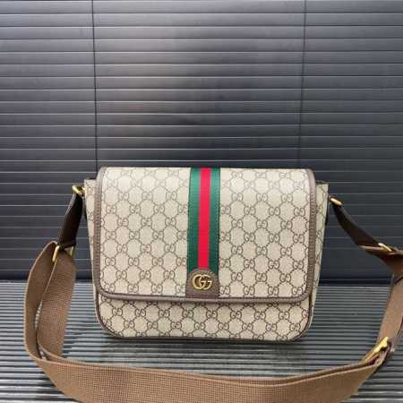 Gucci 古奇 Gg Ophidia 邮差包 翻盖单肩包 经典百搭 实物拍摄 原厂原版面料 配送防尘袋 28 X 22 Cm。 - 点击图像关闭