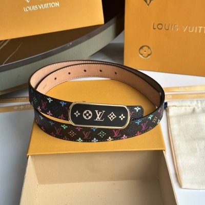 L0Uis Vuitt0N 今季新品 驢家女士原單腰帶 寬度25毫米 定制帆布面搭配磨砂牛皮底 全新精鋼五金搭扣 雙面用 百搭款