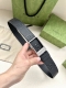 特 宽度3.8Cm Gucci 衔接品牌的过去和现在，以焕新方式继续演绎经典元素。这款黑色皮革腰带饰有Gg字母交织图案，以Gucci刻花呈现长方形搭扣开合设计。