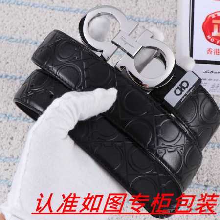 品名：菲拉格木原单 材料：百分百头层牛皮，保证真皮。24K纯钢扣双面可用专柜同等质量， 送人自用首选 包装： 请认准如图专柜包装，赠送打孔器，银联发票，宽度3. - 点击图像关闭