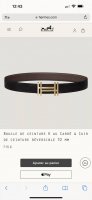 特 H Au Carre 五金搭配Togo皮带身 32Mm 巧克