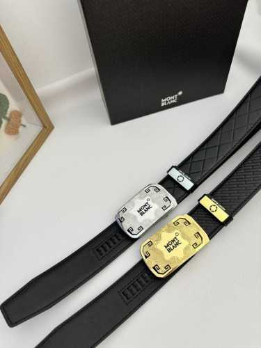 品名：万宝龙 Montblanc 自动带 材质：原单牛皮腰带 百分百头层牛皮腰带保证真皮，24K纯钢扣，专柜原单品质、做工精细，时尚大牌，送人自用首选 包装：