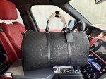 高端货 新款 “ Coach ”蔻驰旅行袋 Coach蔻驰旅行包 Keepall 50 老花压印可拆卸可调节肩带 皮革 旅行袋旅行包 男款 黑色 牛皮拼Mono