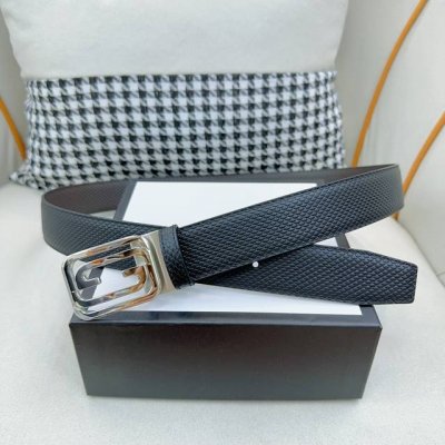 特 品牌：古奇 进口小牛皮，手感细腻柔软。搭配纯钢精品扣，板扣男士必备！宽度：3.5Cm