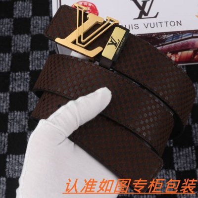 品名：Lv路易斯登原单 材料：百分百头层牛皮，保证真皮。专柜原单品质、做工精细，送人自用首选 包装： 请认准如图专柜包装，赠送打孔器，银联发票，宽度3.8Cm