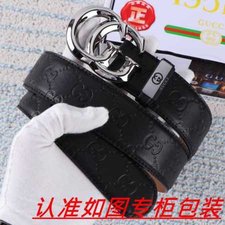 品名：古奇.Gu...Cci原单 材料：百分百头层牛皮，保证真皮。24K纯钢扣双面可用专柜同等质量， 送人自用首选 包装： 请认准如图专柜包装，赠送打孔器，银联 - 点击图像关闭