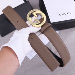 宽度4.0 Cm Gucci 加厚钢扣 双面头层手掌纹、采用精挑细选进口顶级牛皮，手感柔软细腻！品质保证！