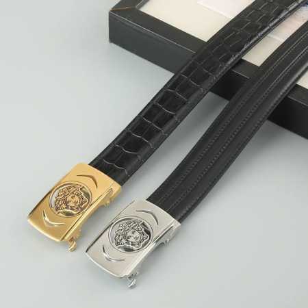 特P190 范思哲 自动头层牛皮 宽3.5Cm 官网同步，不锈钢金属标识，适合商务低调人士！自动带款式 - 点击图像关闭