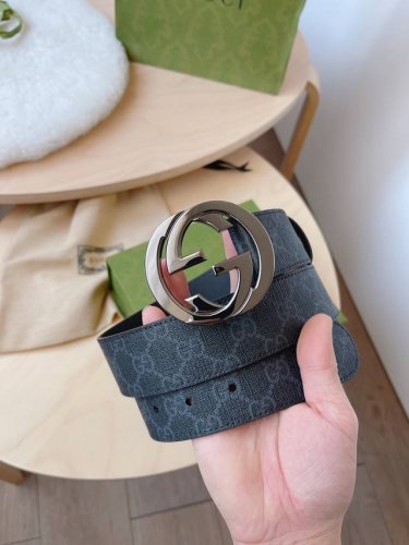 特 古驰 全套包装 专柜同款 宽度38Mm 大饼双g扣 带身使用官方头层南非牛皮搭配进口防水面料 超细致
