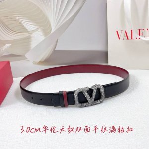 3.0Cm 华伦天奴腰带，双面头层牛皮皮料，长度：.75.80.85.90.95.100欧，铜五金扣原版开模定制庆祝]