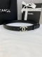宽度3.0Cm Chanel 香奈儿 进口柔软小牛皮金 银色花纹金属精品钢扣。