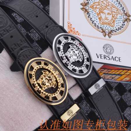 品名：范思哲 原单 材料：百分百头层牛皮腰带，保证真皮皮带，专柜原单品质、做工精细，送人自用首选包装： 请认准如图专柜包装，赠送打孔器，银联发票，宽度3.8Cm - 点击图像关闭