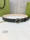 特 宽度3.5 cm gucci Marmont系列每一季都会推陈出新，为灵感源于70年代的标志性GG配件注入现代精髓。Supreme帆布印花 腰带反面采用黑色