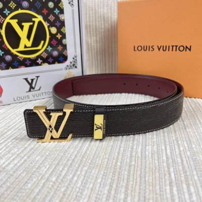 品名：Lv..路易..威登原单 材质：原单牛皮腰带 百分百头层牛皮腰带保证真皮，24K纯钢扣，专柜原单品质、做工精细，时尚大牌，送人自用首选 包装： 请认准如图