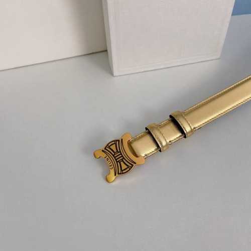 特 赛琳CELINE 头层牛皮革，纯铜金属件，宽度： 2.5厘米