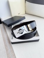品名：万宝龙.Montblanc原单 腰带 自动皮带 型号：自动带，原版新款纯钢材质自动扣，双面头层牛皮实物拍摄， 材料：百分百头层牛皮，保证真皮。专柜同等质量