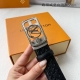 特 品牌： 路易威登 新款进口小牛皮，手感细腻柔软。搭配纯钢自动精品钢扣，男士必备！宽度：3.5cm