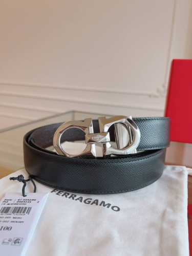 特 Ferragamo.菲拉格慕 新款全套包装 宽度3.5cm 高级定制款男士皮带 双面进口牛皮 可双面使用 自行选择搭配 真材实料 很有质感 时尚经典不失风范